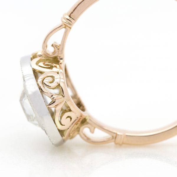 filigree engagement ring set in rose gold2