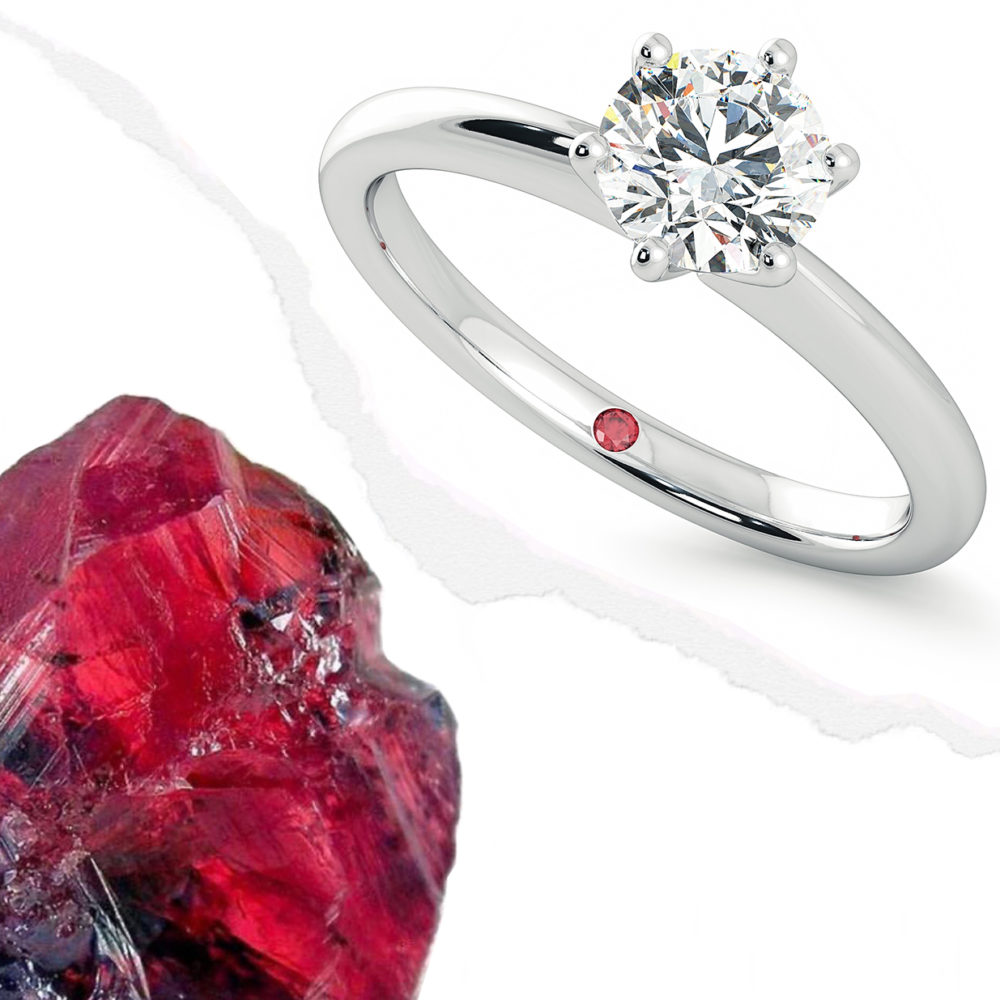 signature ruby engagement ring